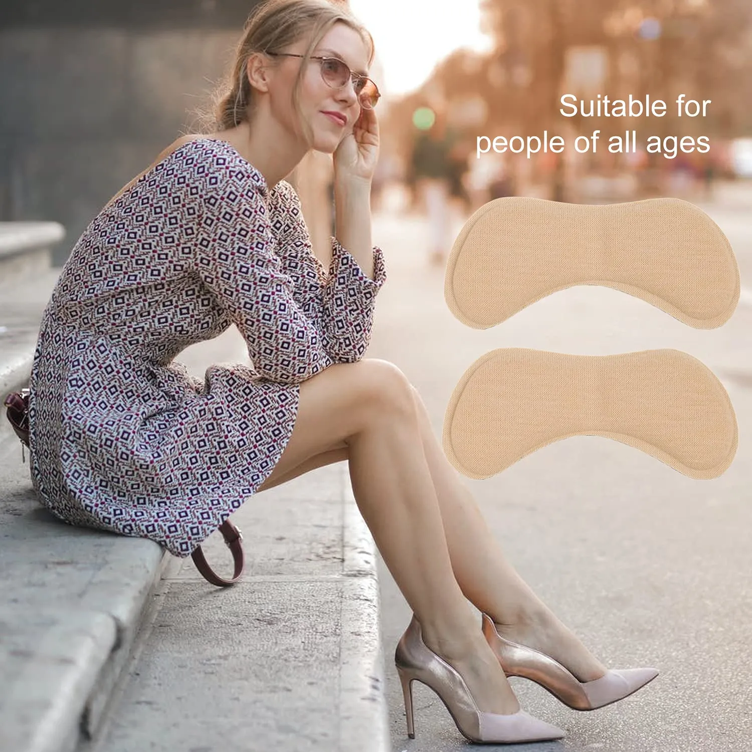 10 pairs of heel pads shoe inserts for a better shoe fit and comfort, black and skin tone, 9 x 4.5 x 0.5 cm, 5 pairs of black 5 pairs of flesh color