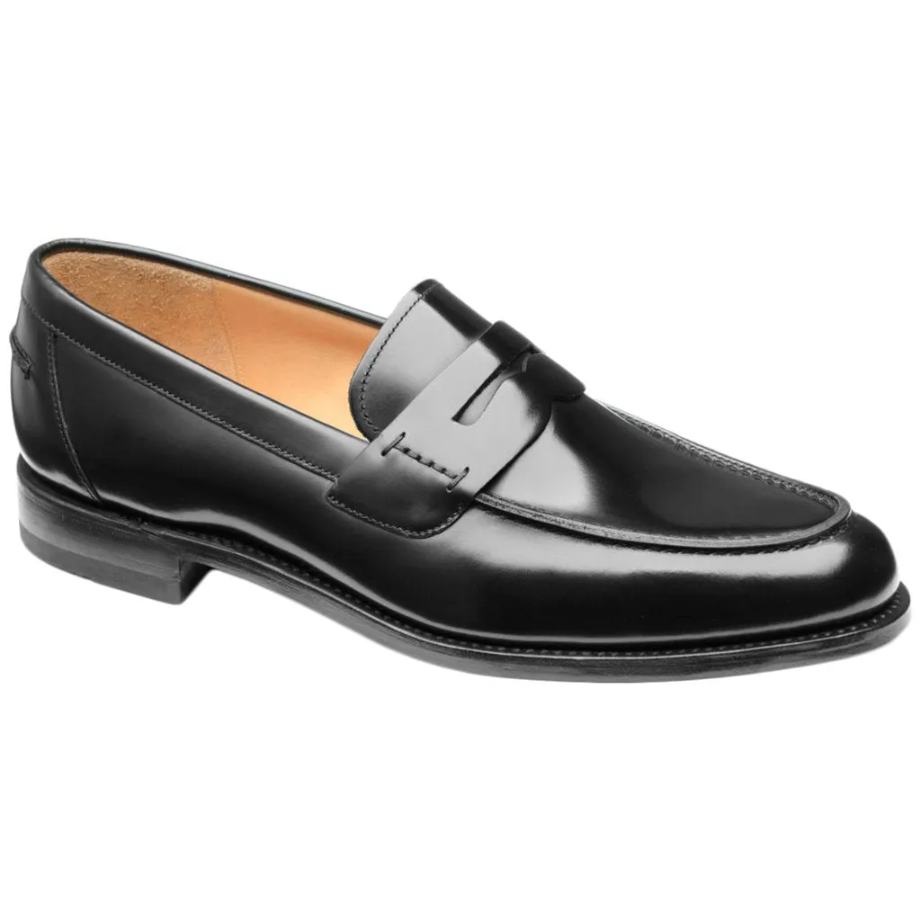 256 Polished Leather Men's Saddle Slip-on Loafer Shoes
