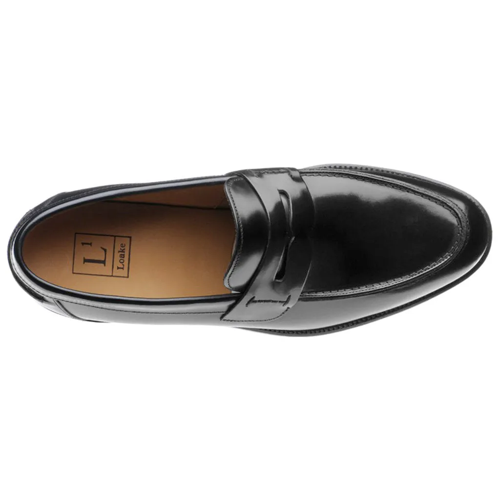 256 Polished Leather Men's Saddle Slip-on Loafer Shoes