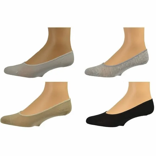 4 Pairs Women Premium Bamboo No Show Low-Cut Seamless Toe liners Socks