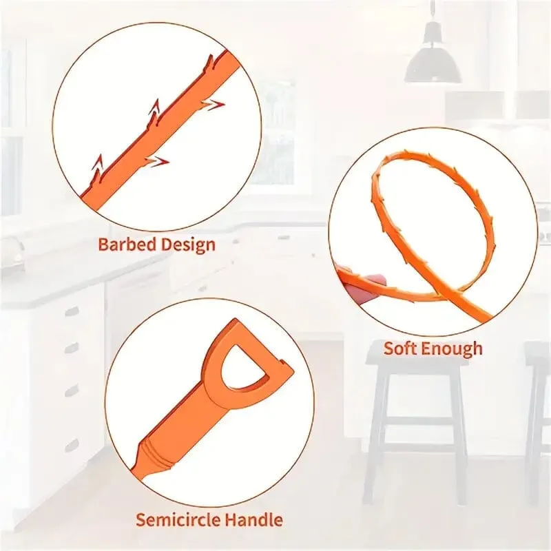 5-Pieces: Drain Clog Remover Tool