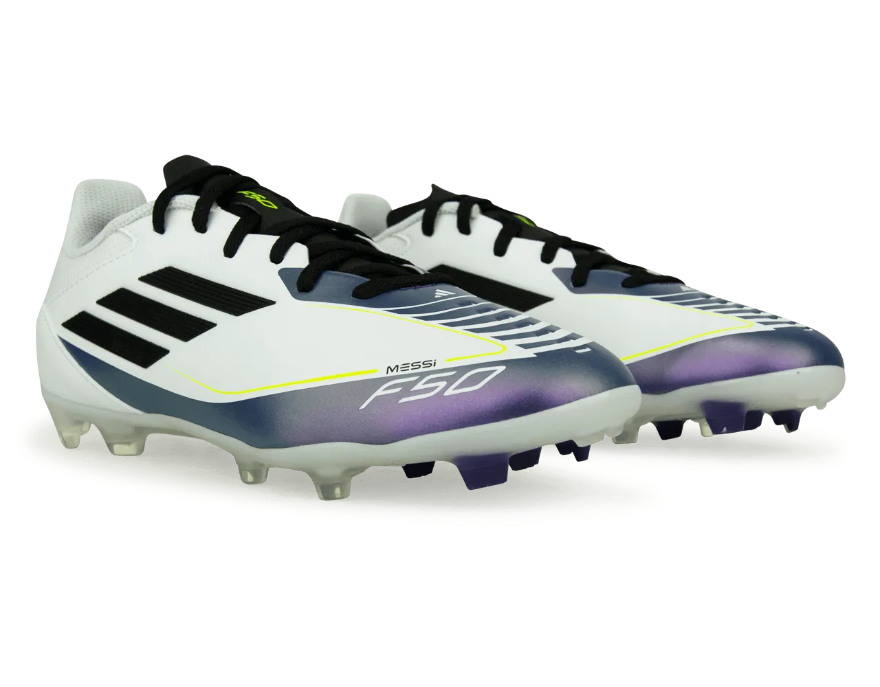 adidas Kids F50 Messi League FG/MG White/Black/Purple
