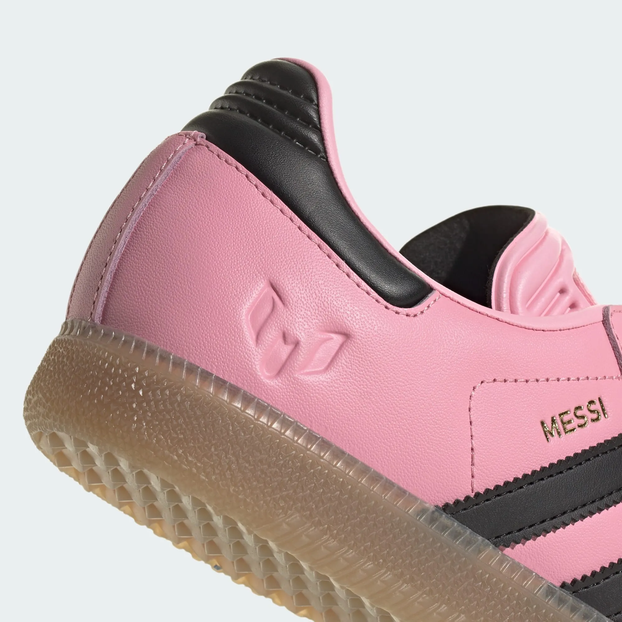 adidas SAMBA MESSI Indoor Soccer Shoes | Light Pink-Core Black-Gum | Men's