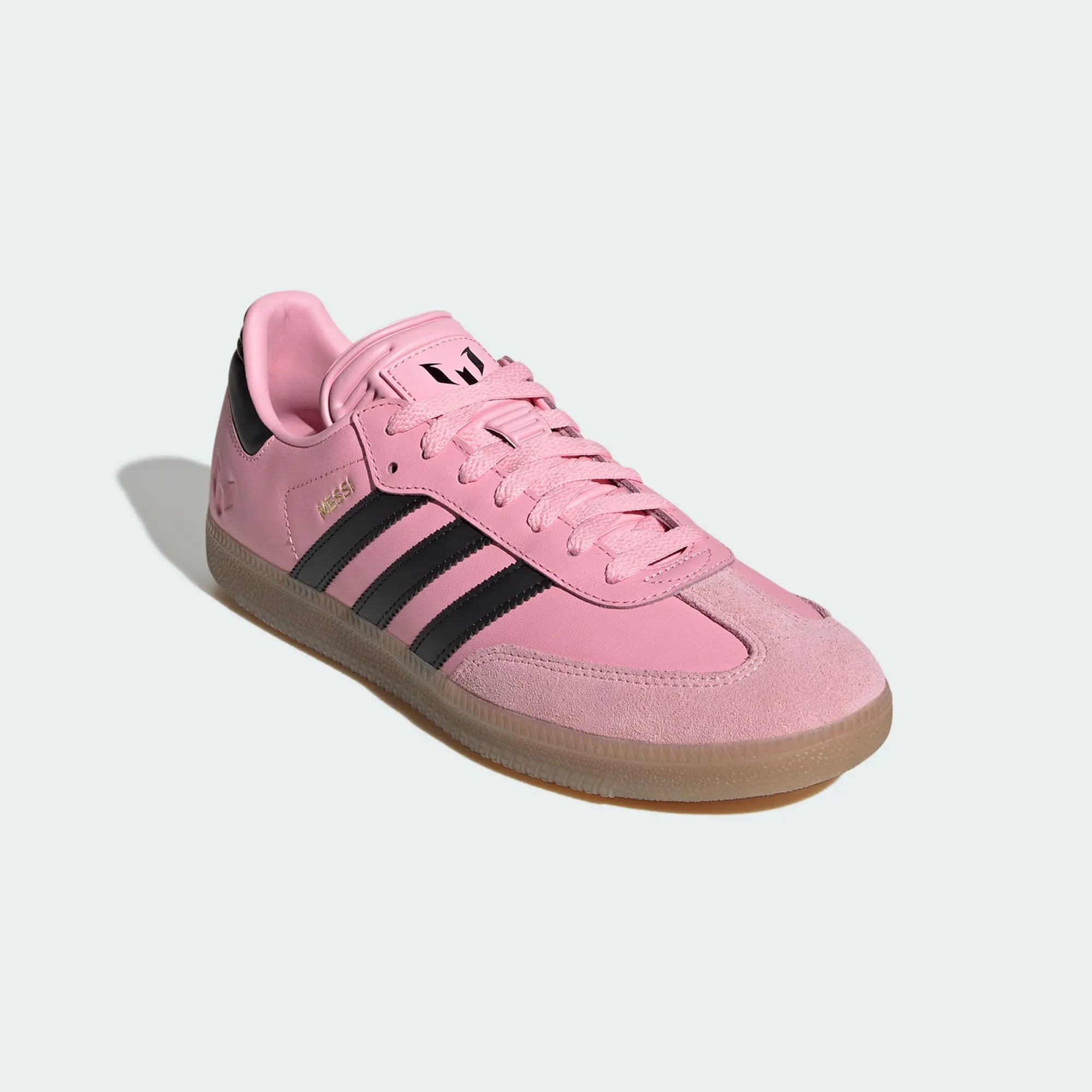 adidas SAMBA MESSI Indoor Soccer Shoes | Light Pink-Core Black-Gum | Men's