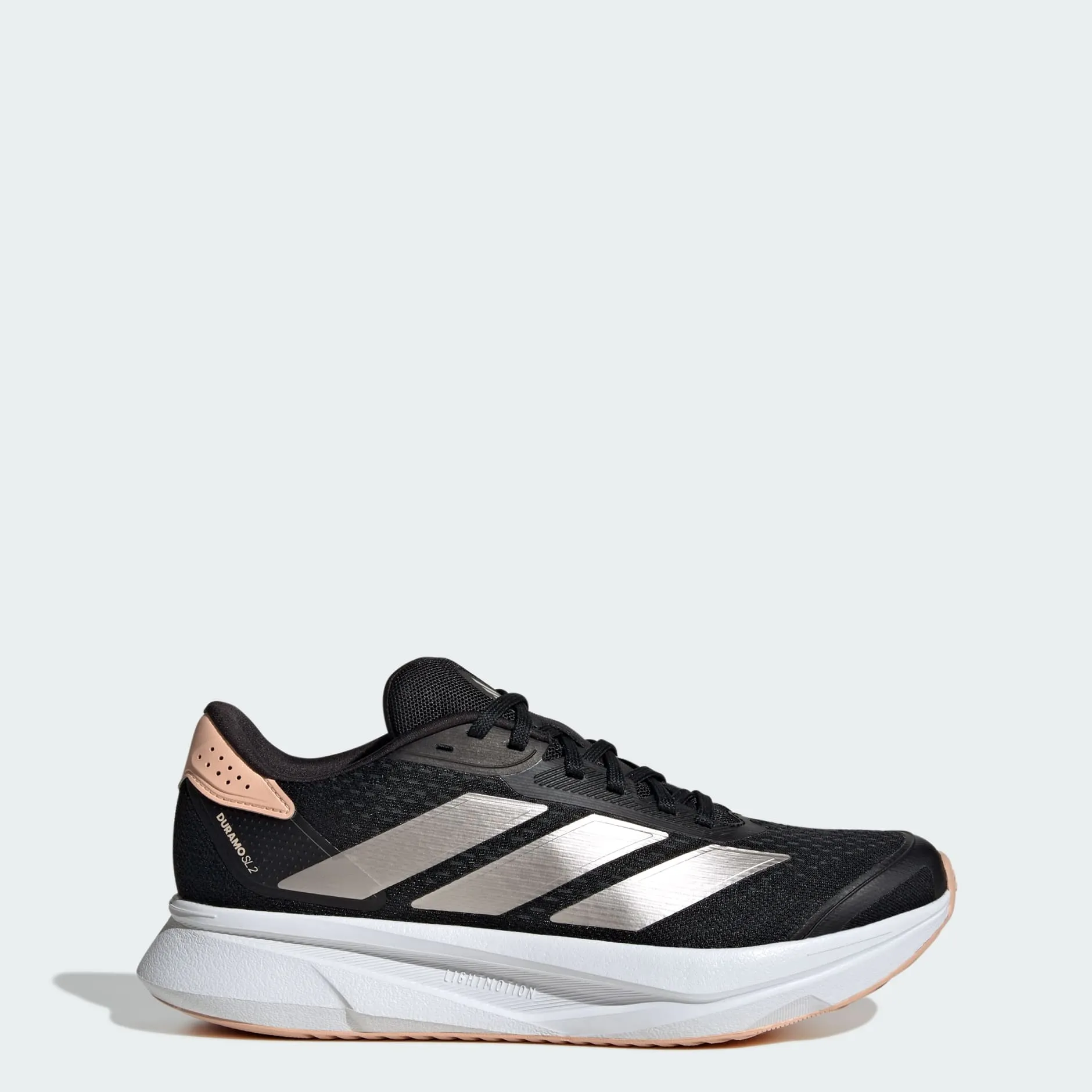 ADIDAS WOMEN'S DURAMO SL 2 BLACK/CORAL RUNNING SHOES