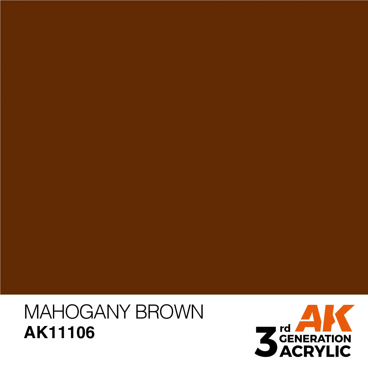AK 3rd Gen acrylic paints: Orange Brown 101 - Mud Brown 120