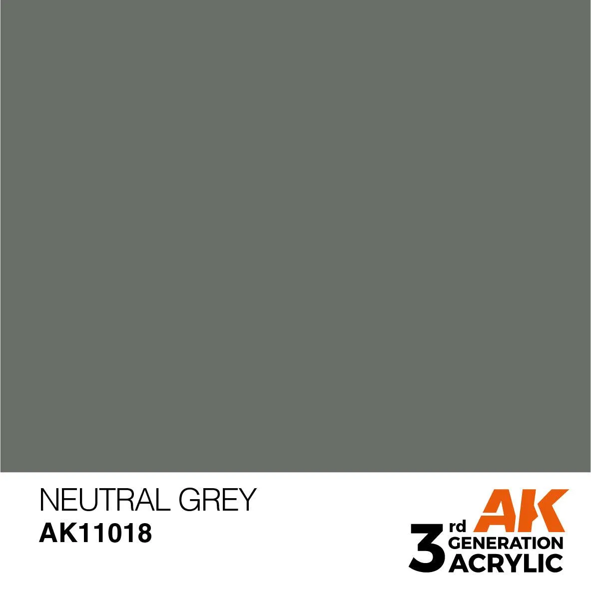 AK Interactive AK11018 3G Neutral Gray Acrylic Paint 17ml