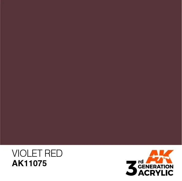 AK Interactive AK11075 3G Violet Red Acrylic Paint 17ml
