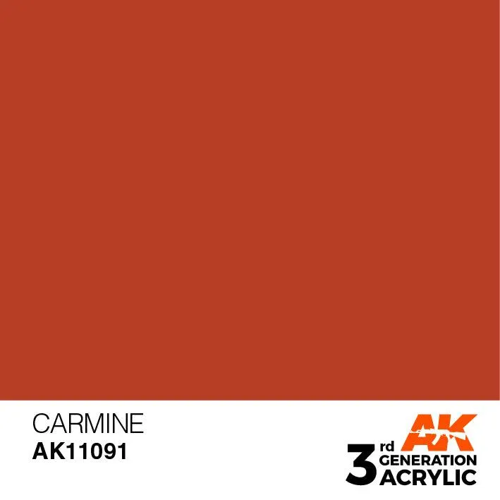 AK Interactive AK11091 3G Carmine Acrylic Paint 17ml
