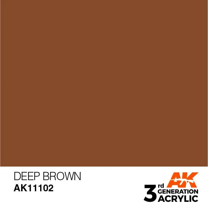 AK Interactive AK11102 3G Deep Brown Acrylic Paint 17ml