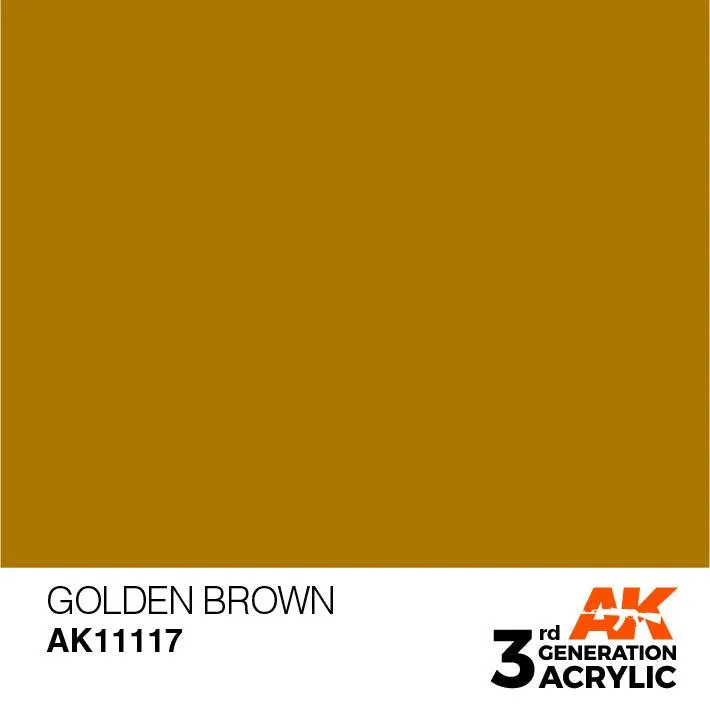 AK Interactive AK11117 3G Golden Brown Acrylic Paint 17ml