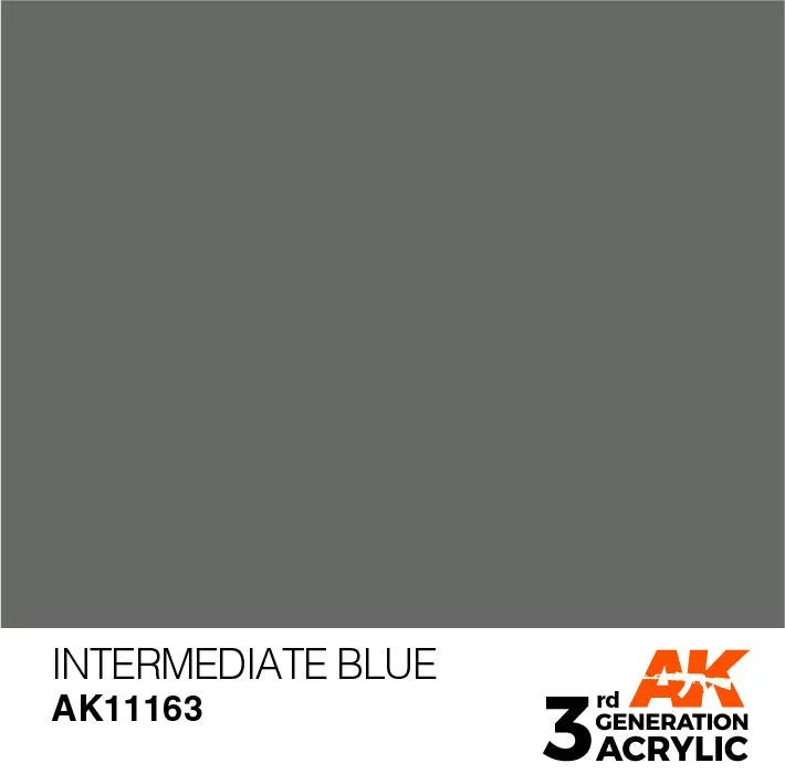 AK Interactive AK11163 3G Intermediate Blue Acrylic Paint 17ml