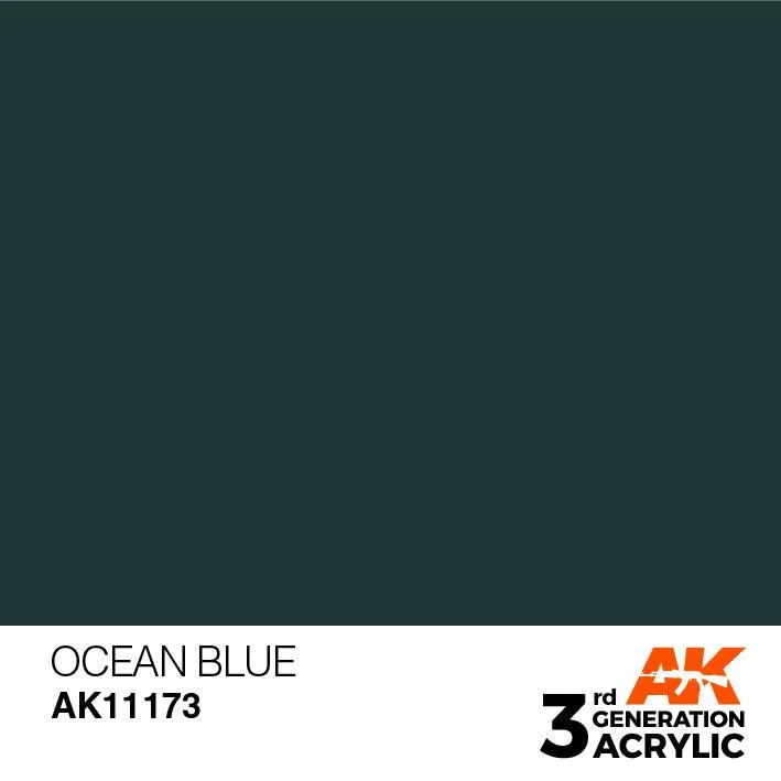AK Interactive AK11173 3G Ocean Blue Acrylic Paint 17ml