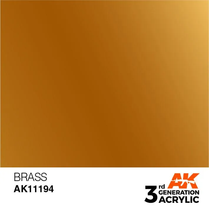 AK Interactive AK11194 3G Brass Acrylic Paint 17ml