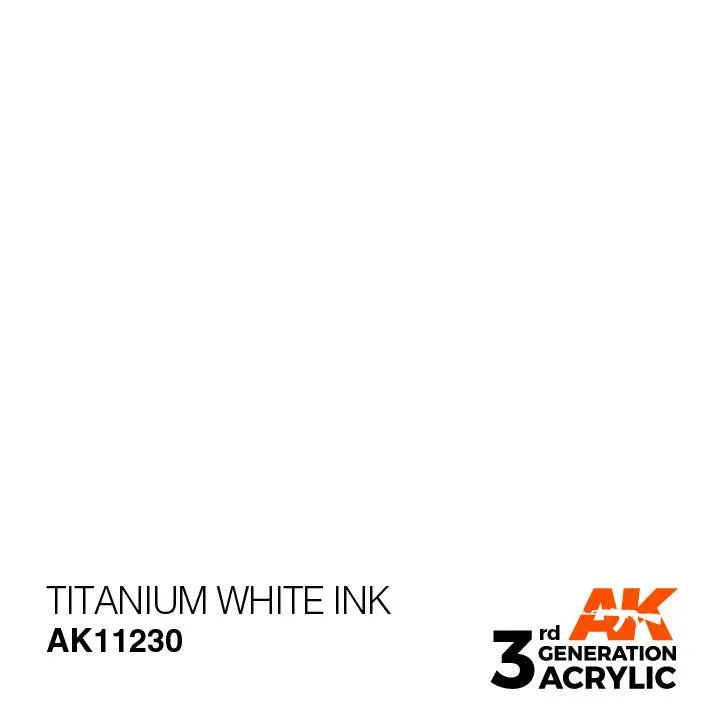 AK Interactive AK11230 3G Titanium White Ink Acrylic Paint 17ml