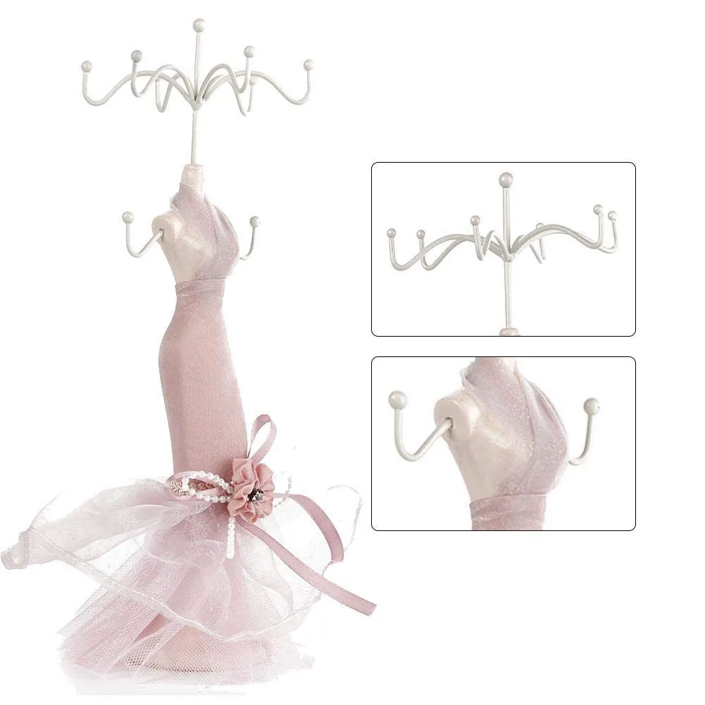 Alucy Jewelry Displays Stand, Model Dress High-Heeled Shoes Earring Necklace Ring Jewelry Holder Stand Display for Jewelry Organization and Display,Jewelry Storage Earing Holder Organizer Small Model