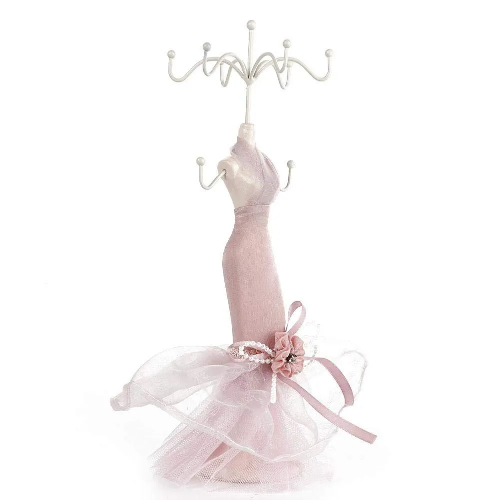 Alucy Jewelry Displays Stand, Model Dress High-Heeled Shoes Earring Necklace Ring Jewelry Holder Stand Display for Jewelry Organization and Display,Jewelry Storage Earing Holder Organizer Small Model