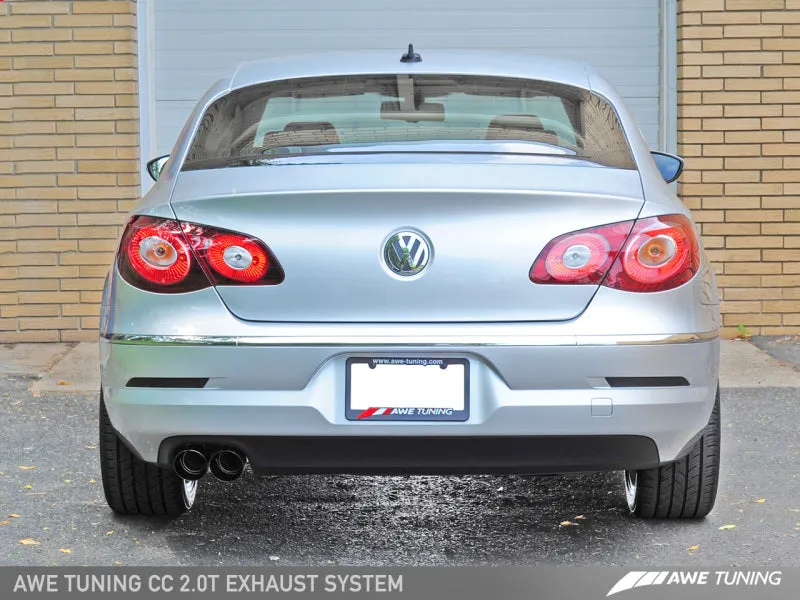 AWE Tuning VW CC 2.0T Touring Edition Performance Exhaust - Chrome Silver Tips