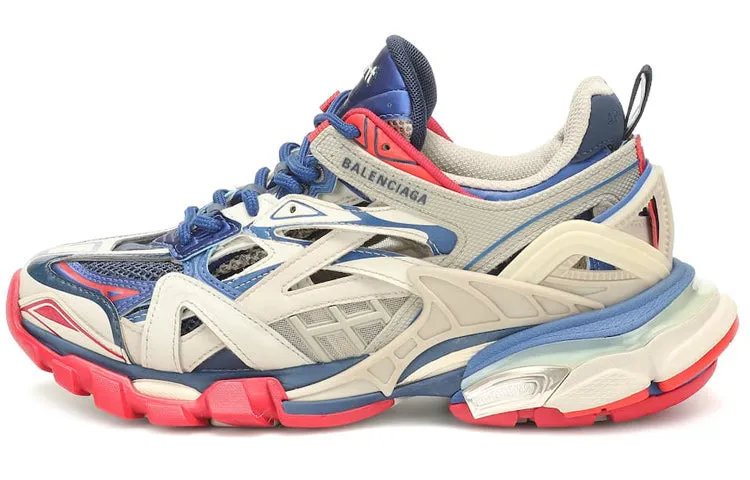 Balenciaga Track.2 sneakers, beige/blue/red