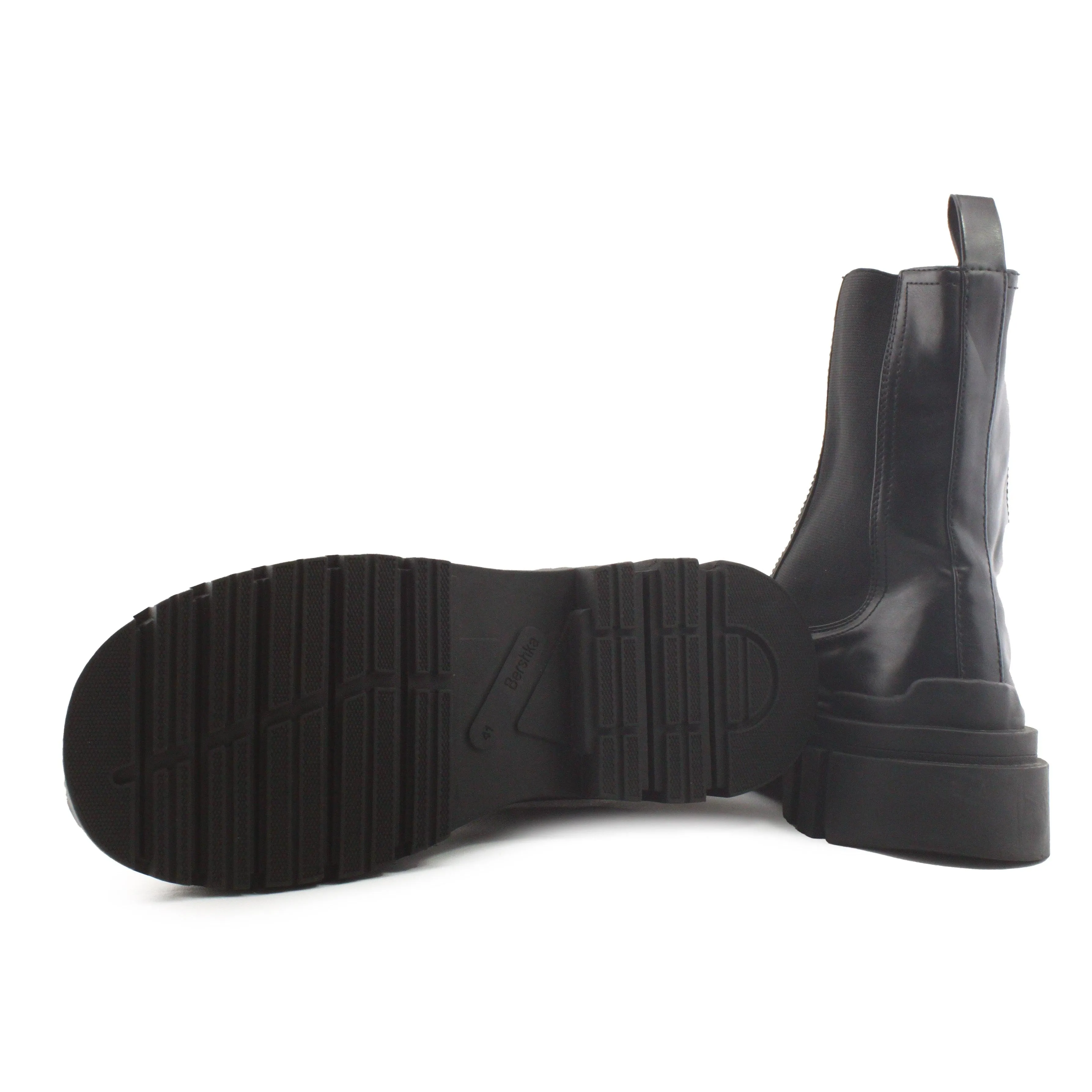 Bershka Stretchable Chelsea Ankle Boots | 100% Authentic Leather