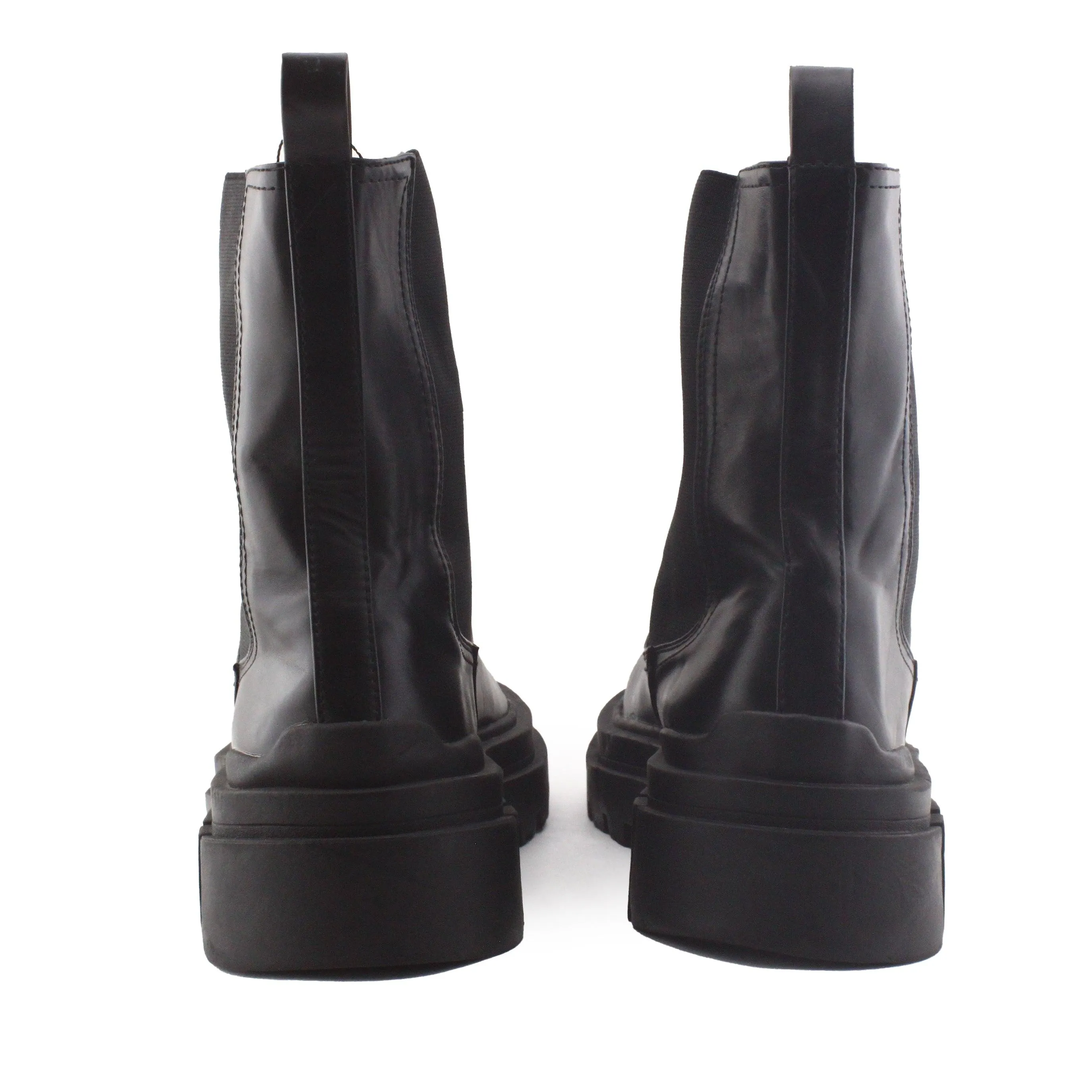 Bershka Stretchable Chelsea Ankle Boots | 100% Authentic Leather