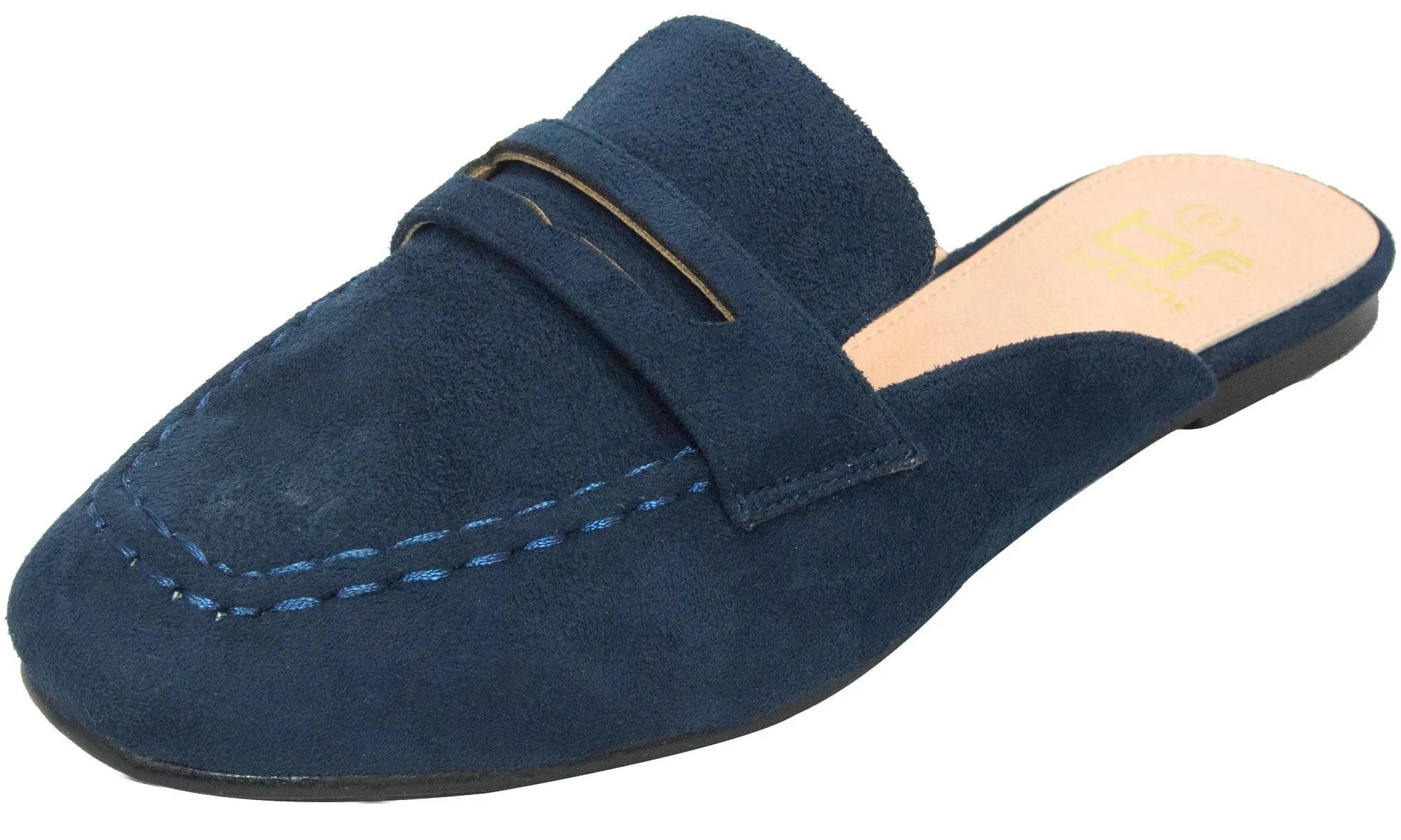 Betani Women's Backless Slip On Mule Loafer Flat
