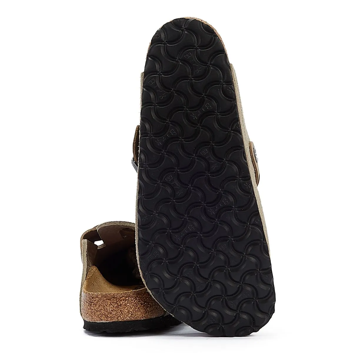 Birkenstock Boston Braided Women's Taupe Suede Clogs