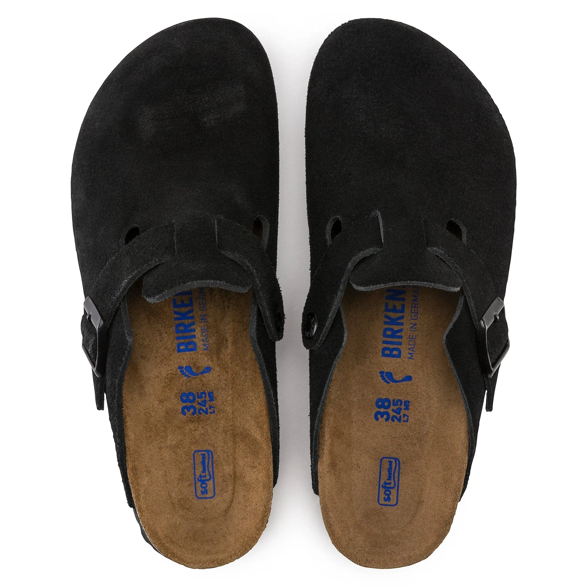 BIRKENSTOCK BOSTON SOFT FOOTBED SUEDE MEDIUM AND WIDE