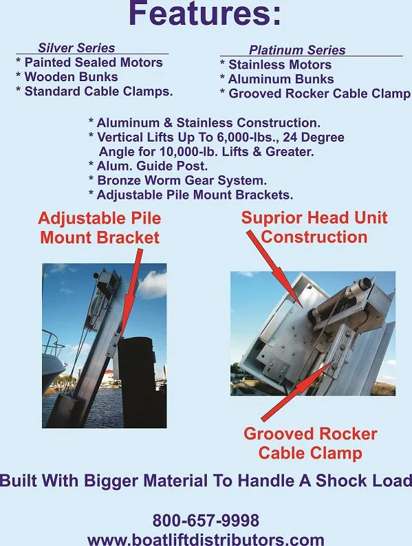 Boat Lift Distributors SS 10,000 LB. Elevator Lift