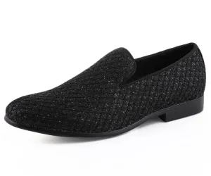Bolano Sarlo Black Men’s Glitter Loafers Vegan