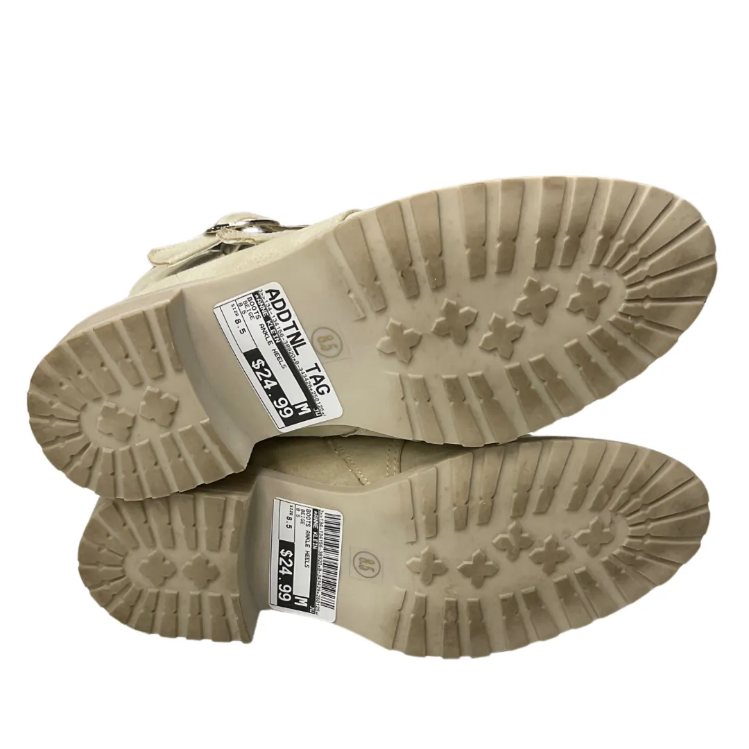 Boots Ankle Heels By Anne Klein In Beige, Size:8.5