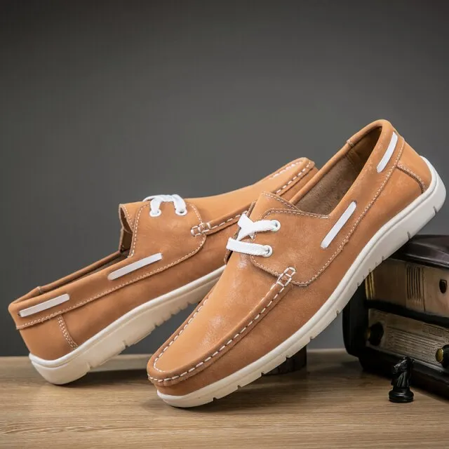 British Style Classic Leather Men Casual Shoes Luxury Brand Suede Winter Shoes Minimalist Shoes for Men Driving Oxfords Sneakers