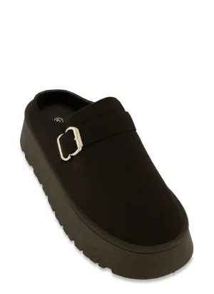 Buckle Platform Clogs