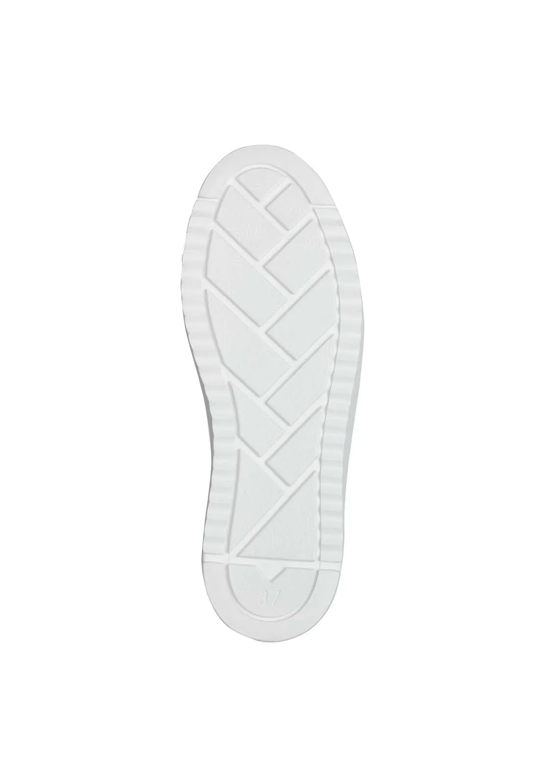 Bungee Lace White Trainer - White