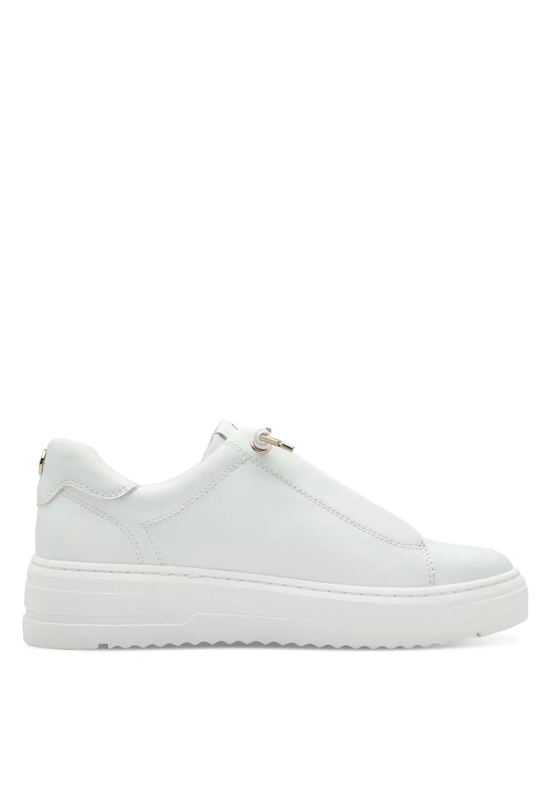 Bungee Lace White Trainer - White