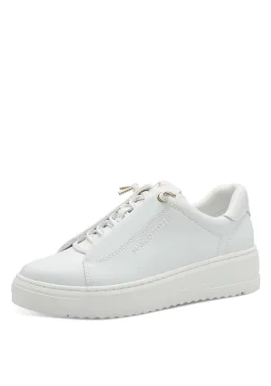 Bungee Lace White Trainer - White