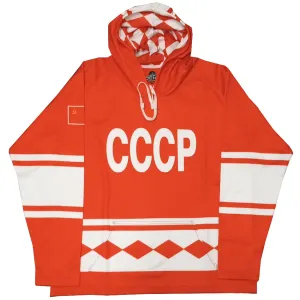 CCCP Russian 1980 Lake Placid Winter Olympics hockey jersey Hoodie - Red