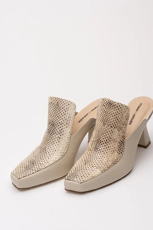 Claudia Mule Ivory Shoes