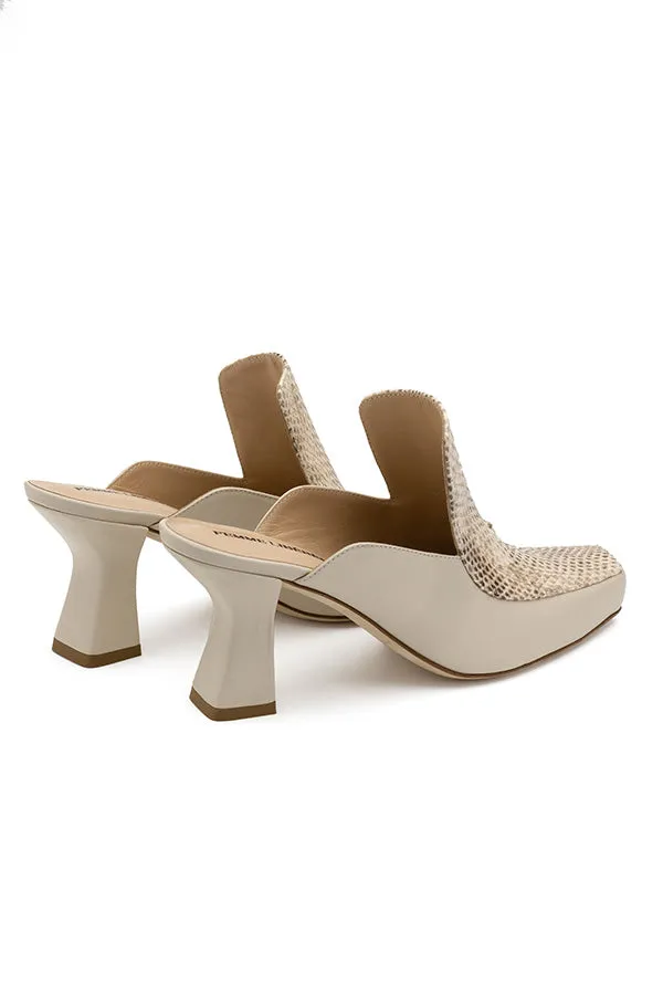 Claudia Mule Ivory Shoes