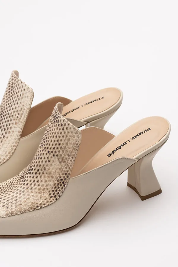 Claudia Mule Ivory Shoes
