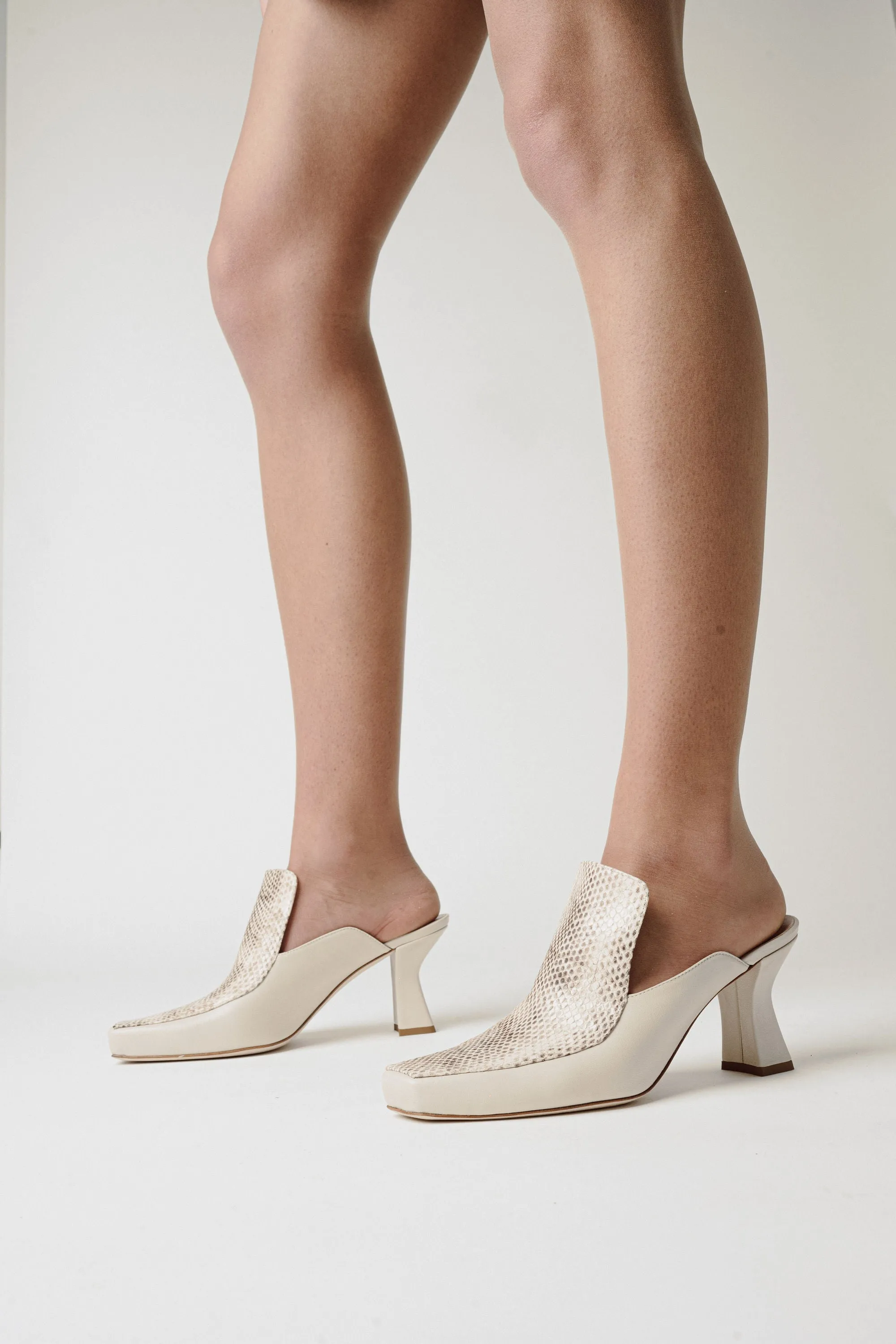 Claudia Mule Ivory Shoes
