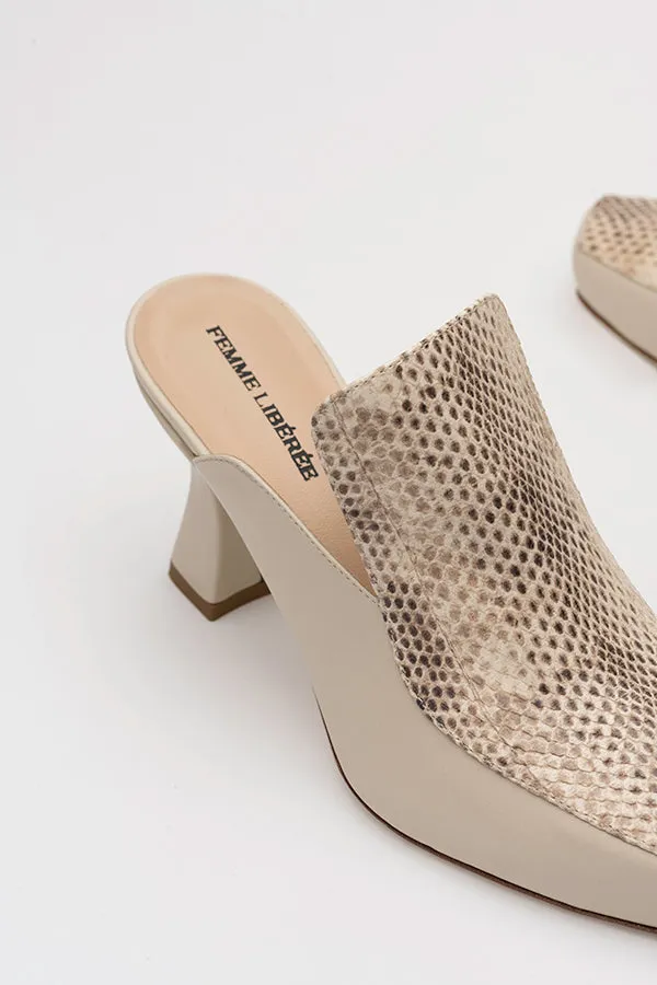 Claudia Mule Ivory Shoes