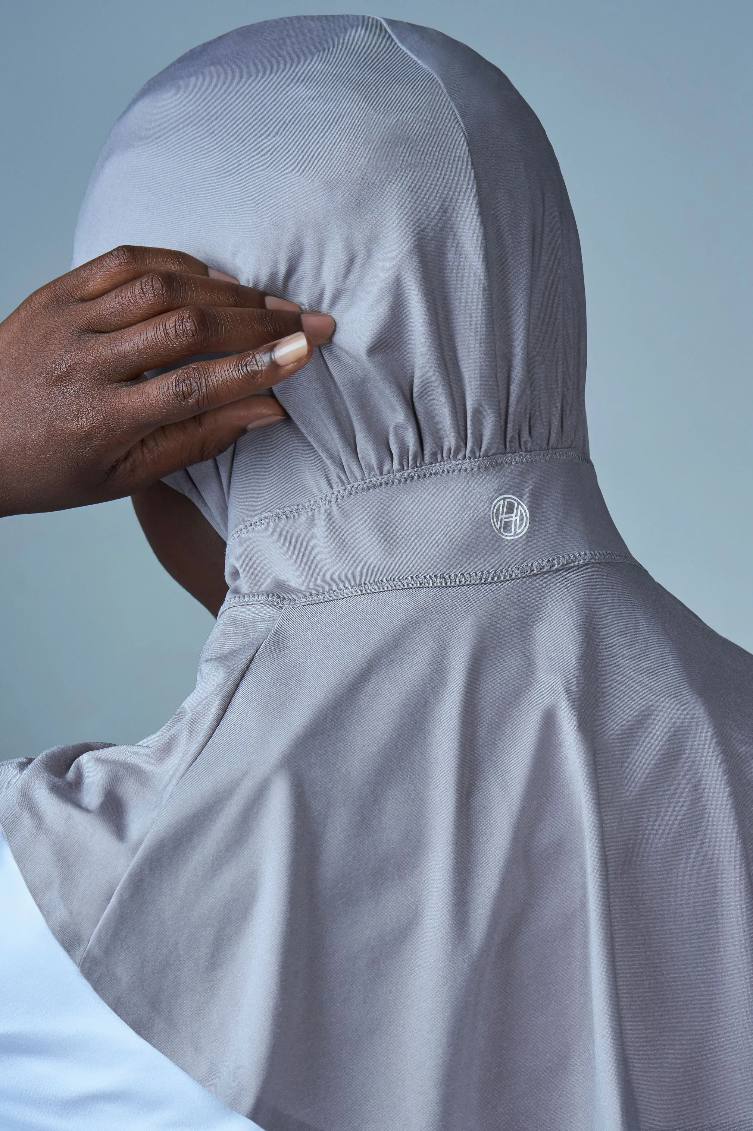 Criss–Cross Sport Hijab - Smoke