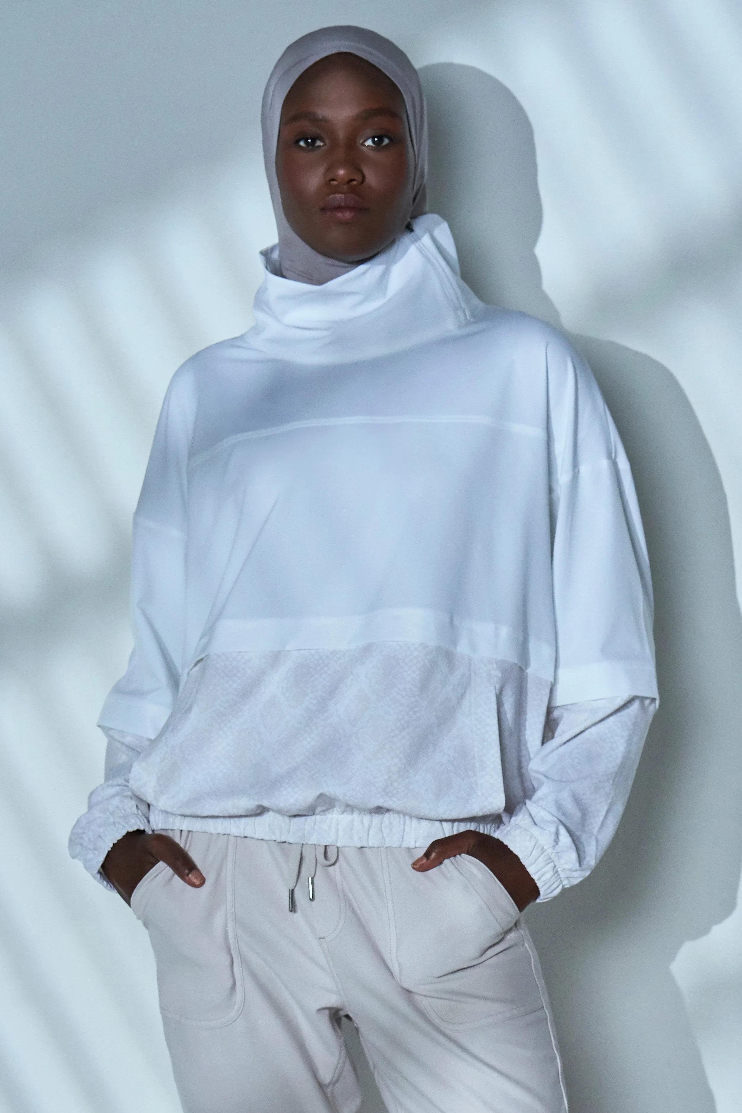 Criss–Cross Sport Hijab - Smoke