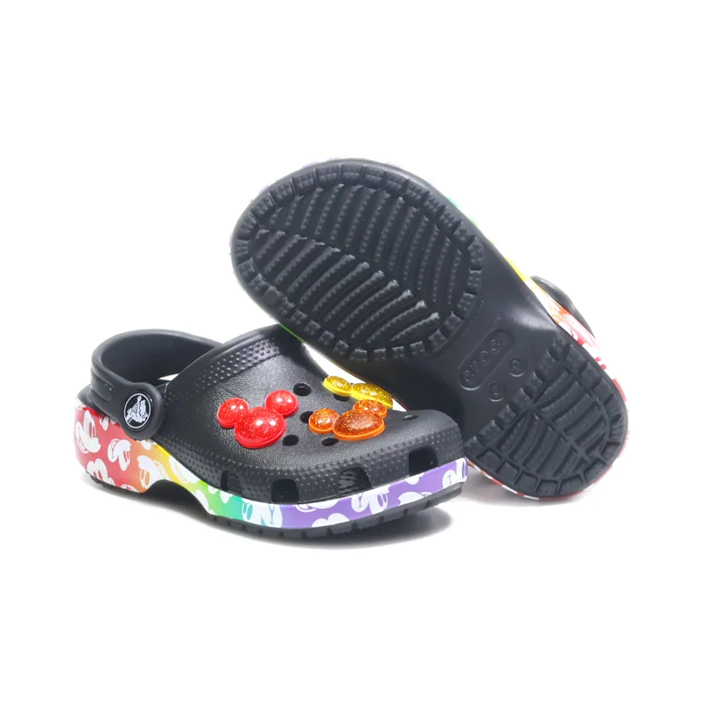 Crocs Disney Mickey Mouse Nwt Rainbow Pride Celebration Clogs Eva Black Colour For Kids