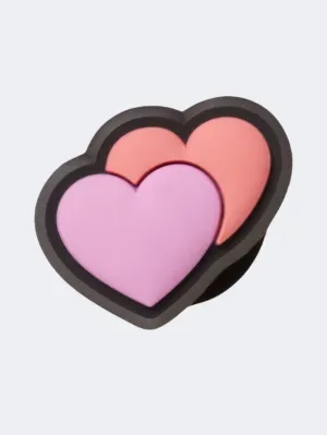 Crocs Tiny Double Heart Unisex Lifestyle Pins Purple/Red