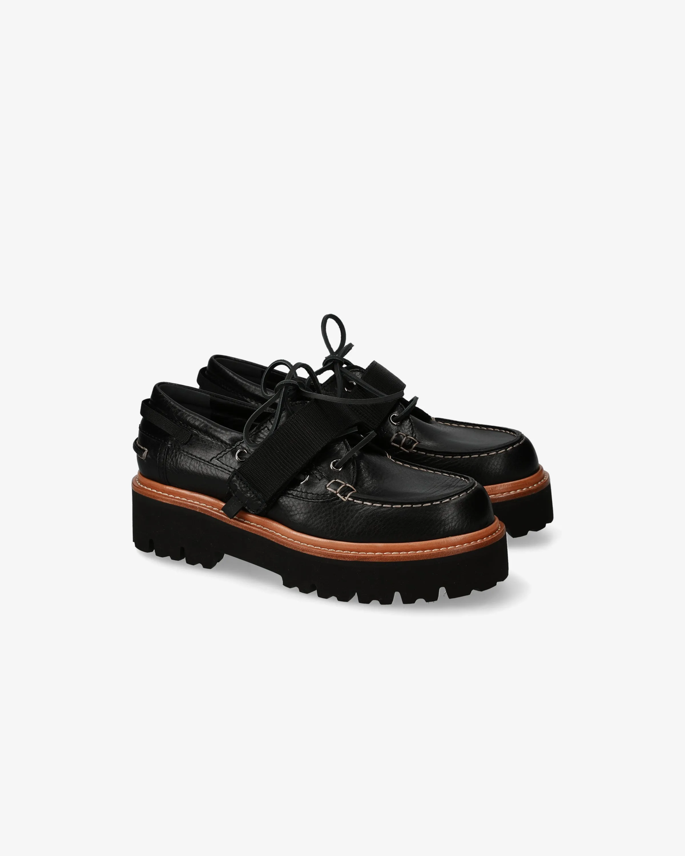 Derby Shoes in black Trilly Athena calfskin