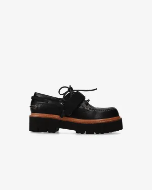 Derby Shoes in black Trilly Athena calfskin