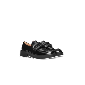 Down Padded Uppers Non-Edged Loafers Black