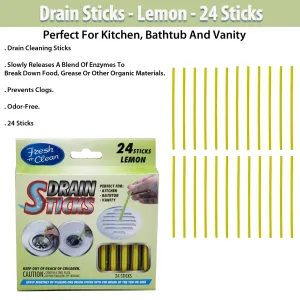 Drain Sticks - Lemon - 24 Sticks